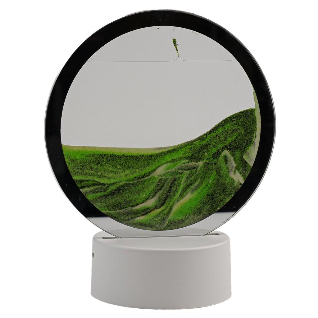 Lampe de Table Sable Mouvant Peinture Art du Sable Paysage en Verre