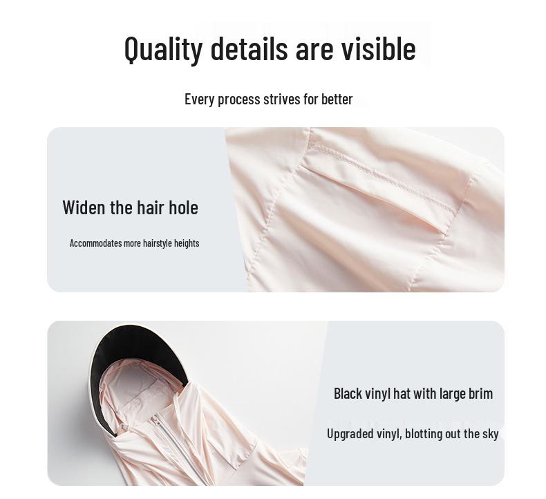 UPF100+ Ice Silk Sun Protection Jacket with Removable Brim - Anti-UV, Cooling, Breathable for Outdoor Use
