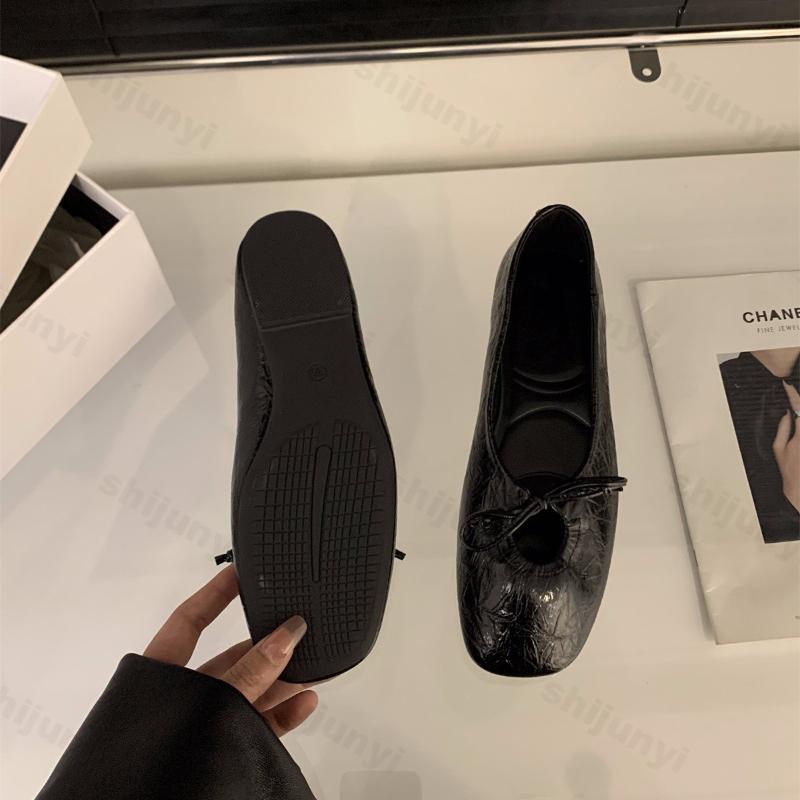 Women's Flats Spring Autumn Fashion Bow Knot Luxury Outdoor Casual Shoes Lightweight Comfortable Non Slip Soft Sole Single Shoes