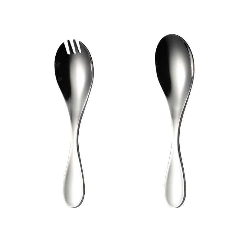 304 Stainless Steel Mini Fork Spoon Children's Small Western Tableware Gift Set Cloth Wheel Mirror Polished Young