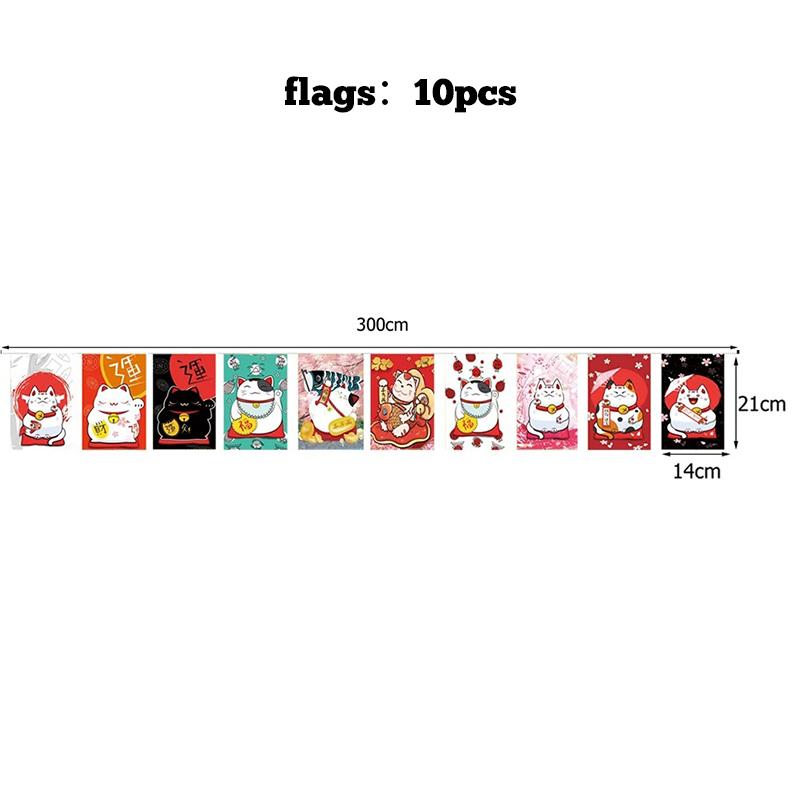 Hanging String Flags Japanese Style Sushi Restaurant Bunting Banners Izakaya Food Theme Restaurant Tea House Decoration