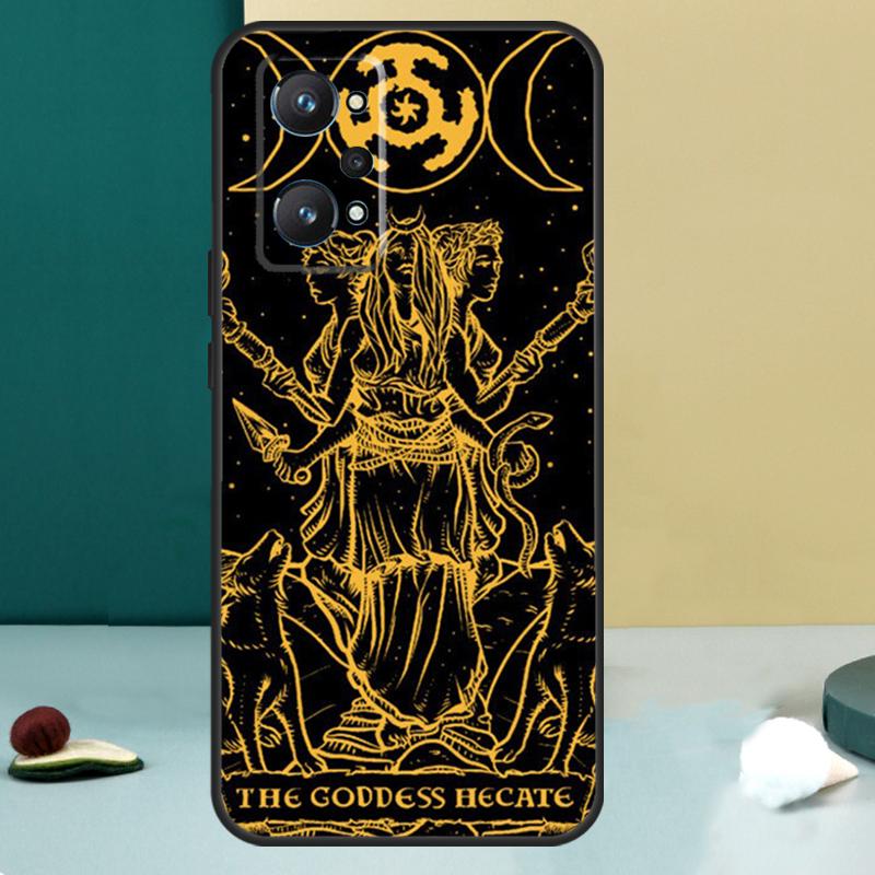 Triple Moon Goddess Hecate Tarot Card For OPPO Realme C33 C55 C35 C31 C30 C21Y C25 C11 C15 GT Neo 5 3T 2T 9 10 11 Pro Plus Case