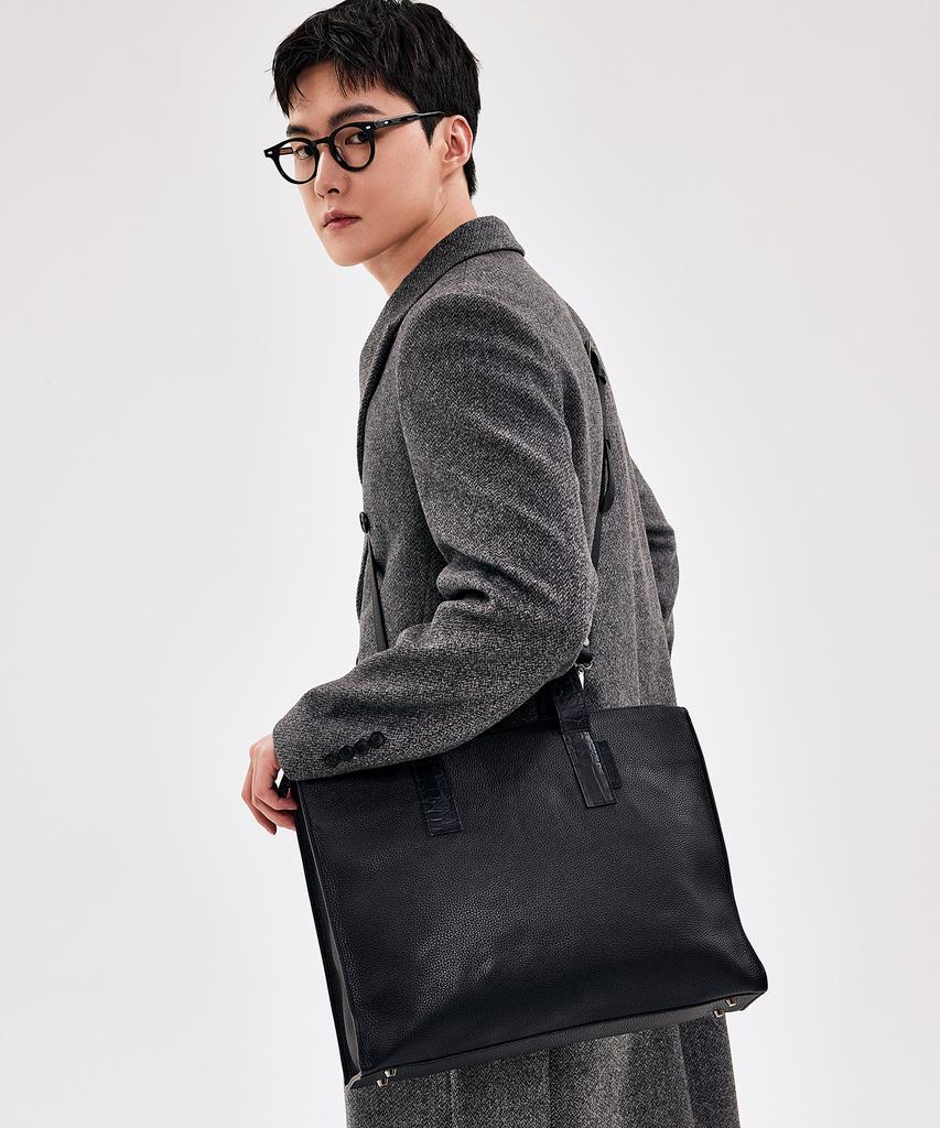 Bedford11Th Slim Boston Briefcase [Black Combo]