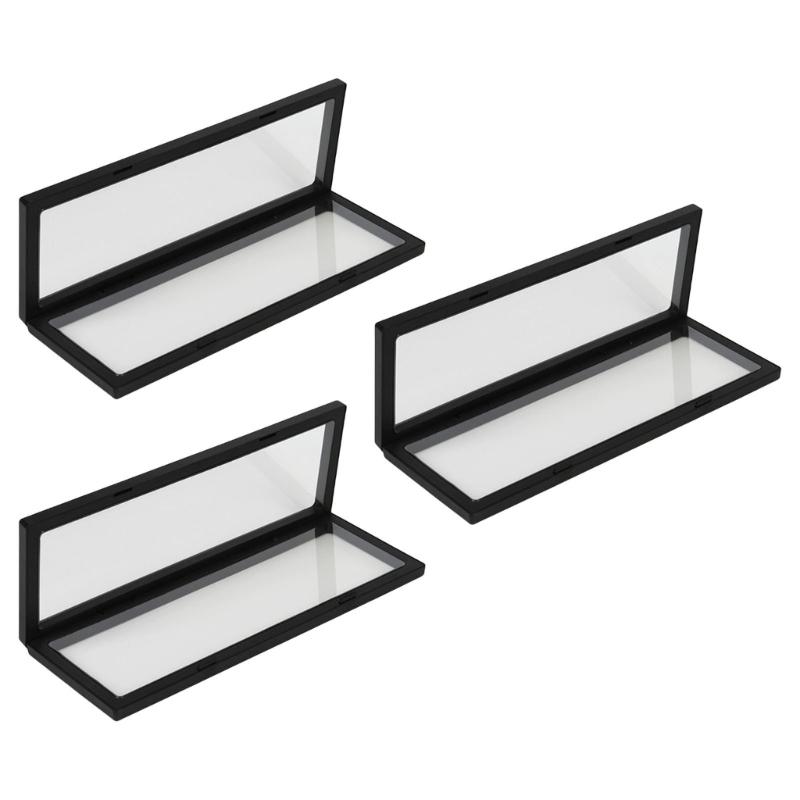 

Set of 3 Jewelry Showcase Suspension Box Exquisite Accessory Protections and Storage Container Easy To Carry Case 1 чорний