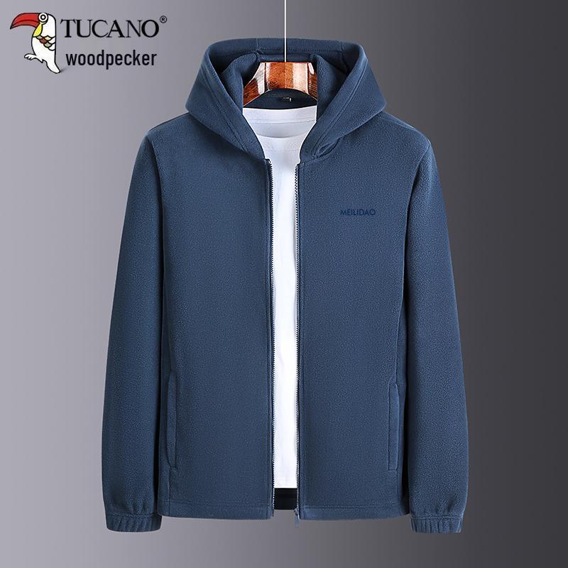Men's Double-Sided Fleece Jacket - Autumn/Winter Thickened Sweatshirt for Dad
