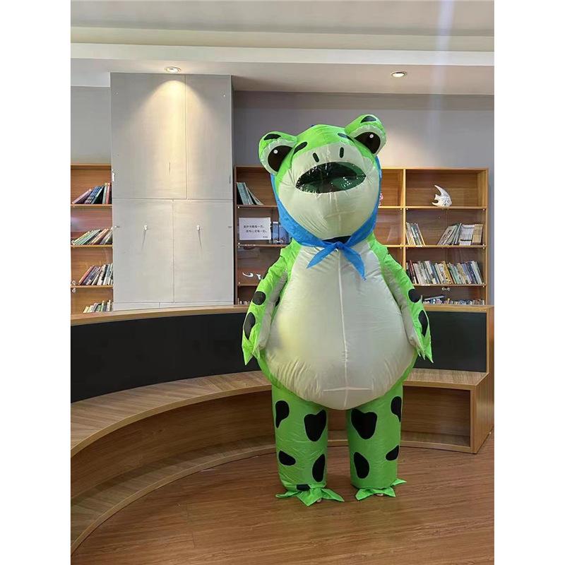 Adult Frog Mascot Costume - Inflatable Toad Cartoon Doll for Performances
