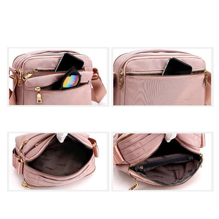 Female Casual Waterproof Nylon Shoulder Bags  Small Crossbody Messenger Bag Purse Female Multi-pocket Handbag Pouch