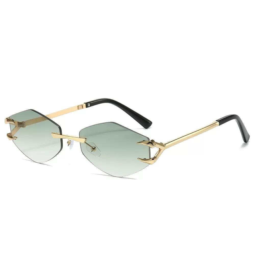 New Vintage Square Sunglasses Women Men Rectangle Sun Glasses Female Frameless Eyewear Oculos De Sol for Male Female Eyeglasses