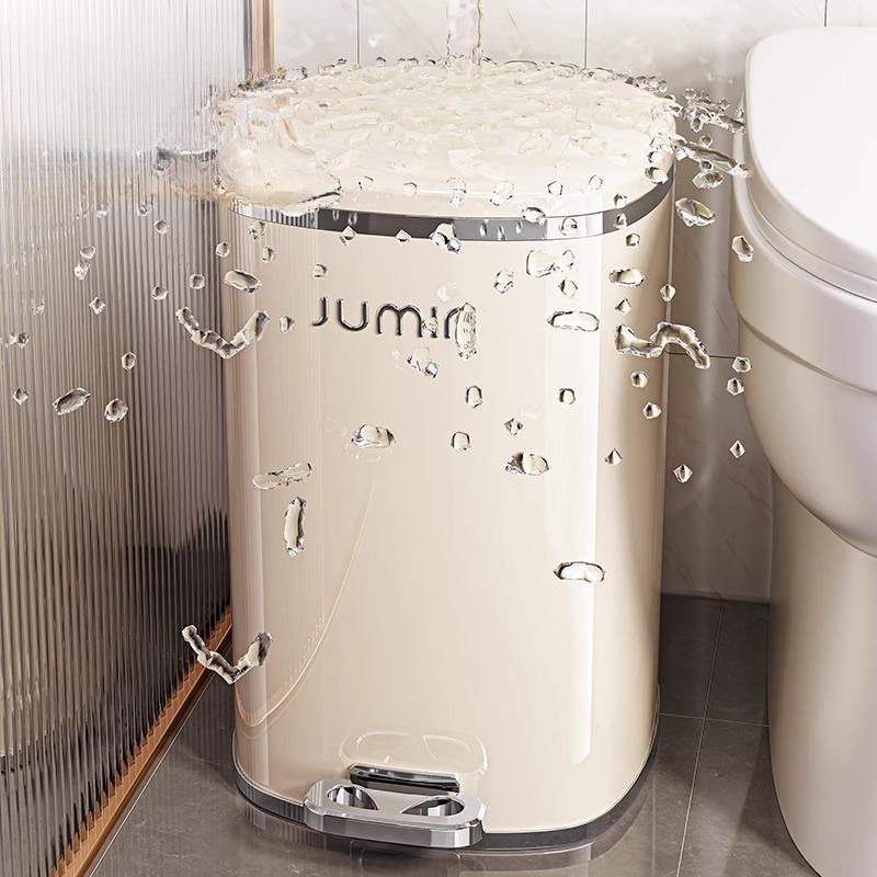 Pedal Trash Can Bathroom Litter Bins Kitchen Luxury Food Waste Disposal Bin Living Room Large Storage Garbage Can Accessories