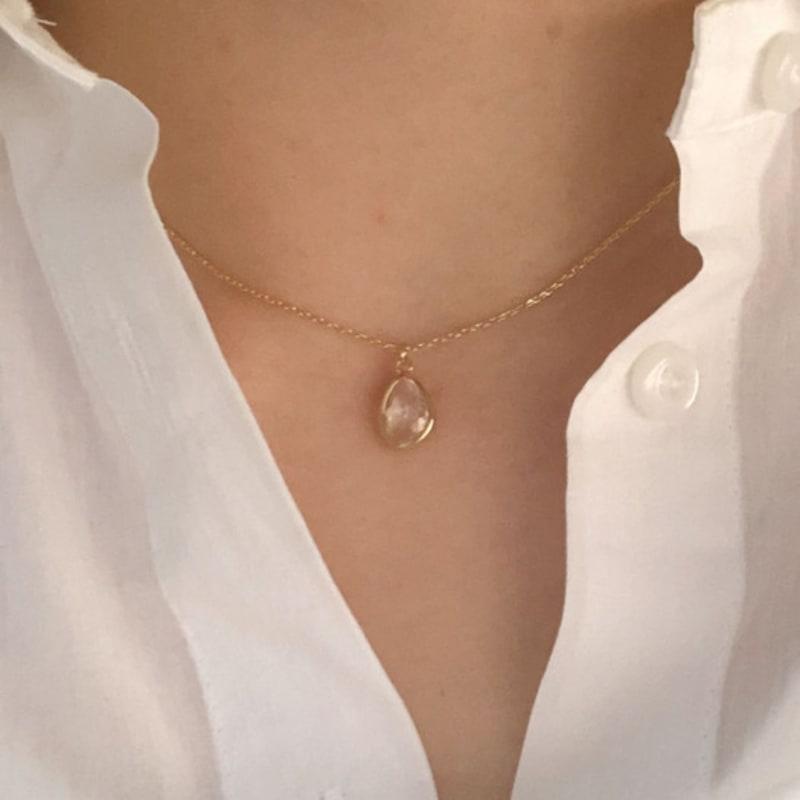 objet213 Gold Crystal Necklace