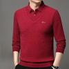 Mens Fleece Lined Polo Sweater Winter Warm Thick Knit Casual Comfortable Shirt