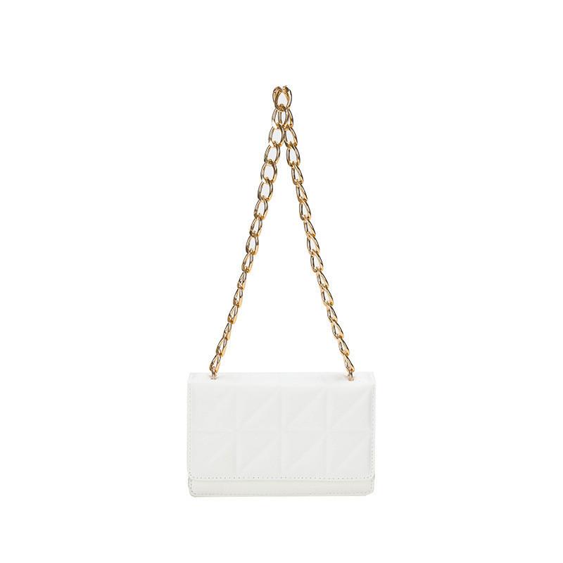 Stylish Women's Pu Quilted Chain Shoulder Bag In Chic Candy Colors Compact Urban Design