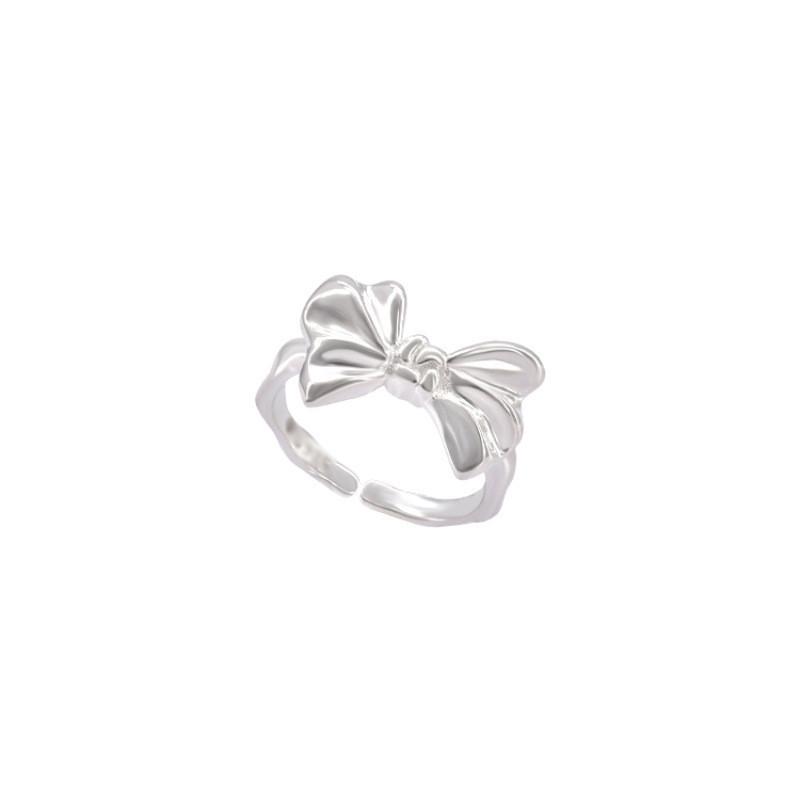 Style Contemporary Korean Bowknot Open Ring Perfect For Women Stylish