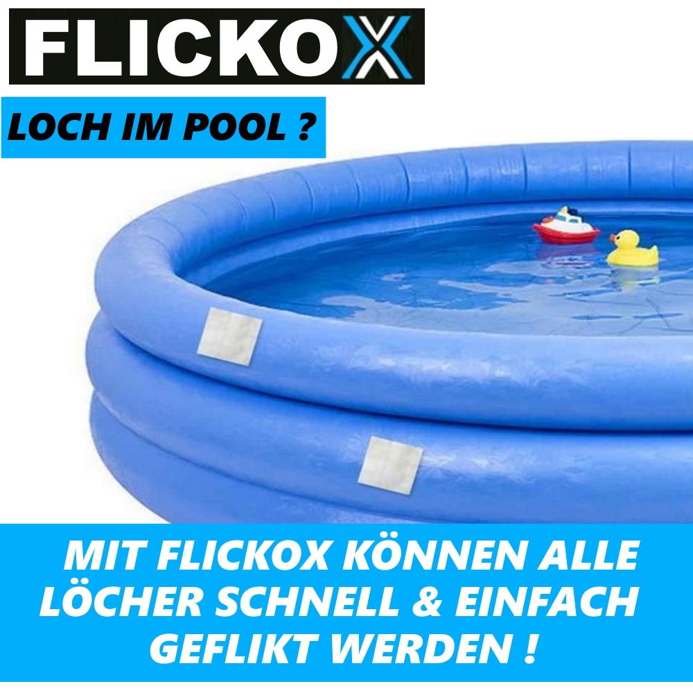 FLICKOX Reparaturflicken Set Pool Reparatur Flicken Poolflicken 18 Stück
