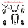 Lifan X60 Carbon Fiber Interior Decal Kit: Center Console Color Change