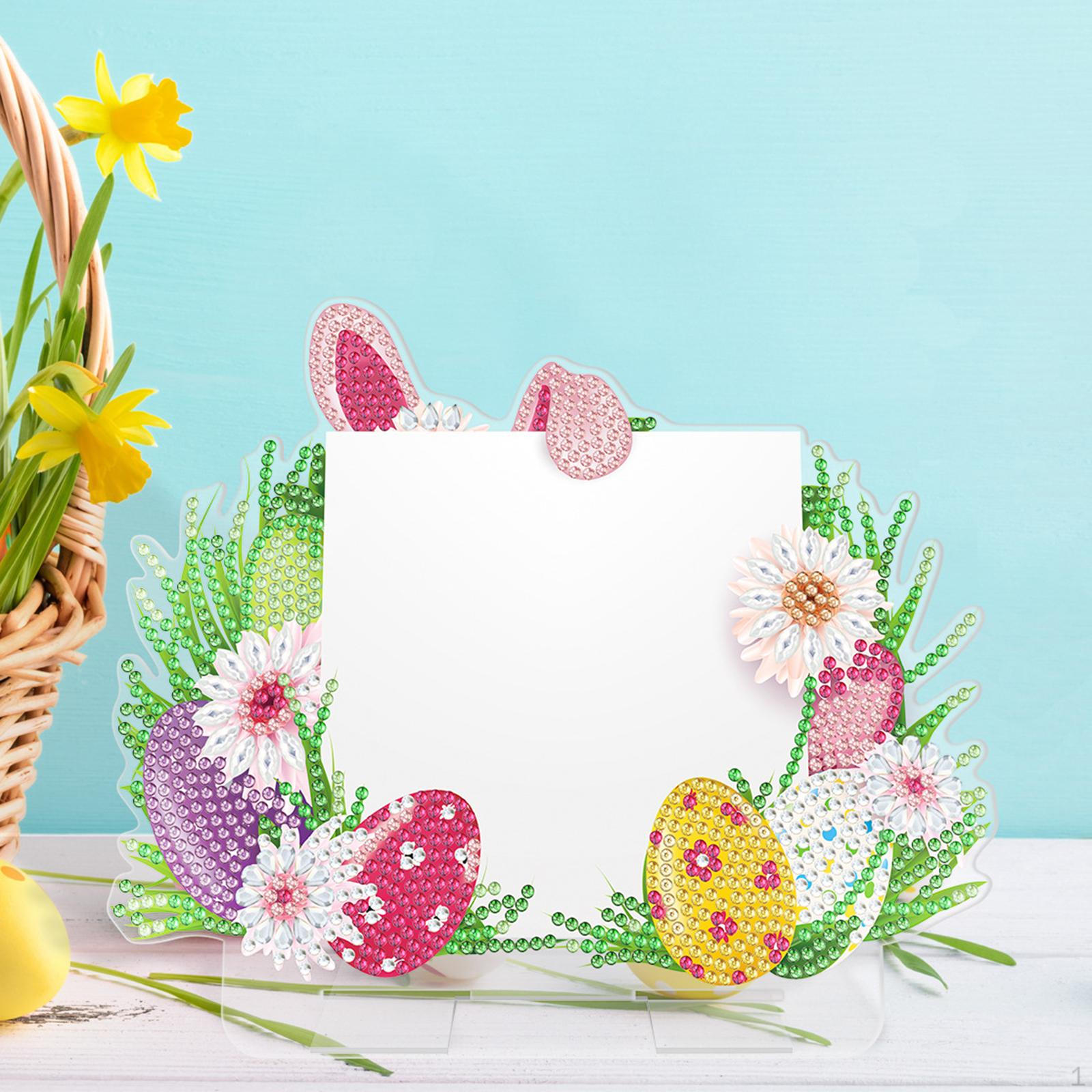 Набор для DIY-мозаики из страз «Пасхальный кролик и яйца», мультяшное животное, кристальная доска для сообщений, 5D-картина B