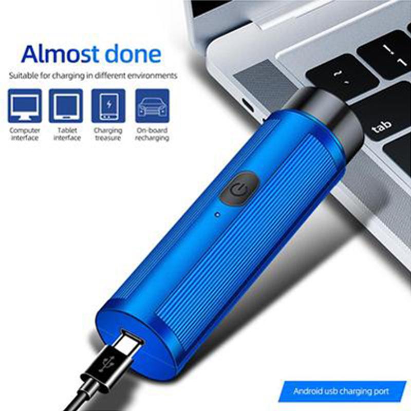 Men's Mini Electric Shaver Rechargeable Razor Trimmer Portable Beard Knife Safety Heads Shaving Machine Clipper Hair Travel Car Mini Shaver