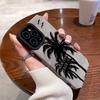 Nordic Style Fur Versatile Black Hidden Coconut Tree Suitable for New Apple 16promax Mobile Phone Case Iphone15