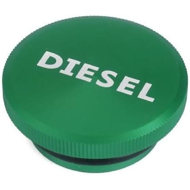 Automobile Fuel Tank Cover 2013-2017 Aluminum Alloy with Magnetic Suitable for Dodge for Ram for Diesel Cover(Green)