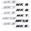 1Pc Bright Silver ABS Car Trunk Badge Sticker MK Series Letters Logo Decal For VW Golf MK5 MK6 MK7 MK7.5 GTI Passat Accessories