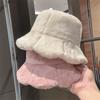 Plush Fisherman Cap Thick Warm Plush Bucket Hat Fashionable Fluffy Winter Cap  Outdoor Activities