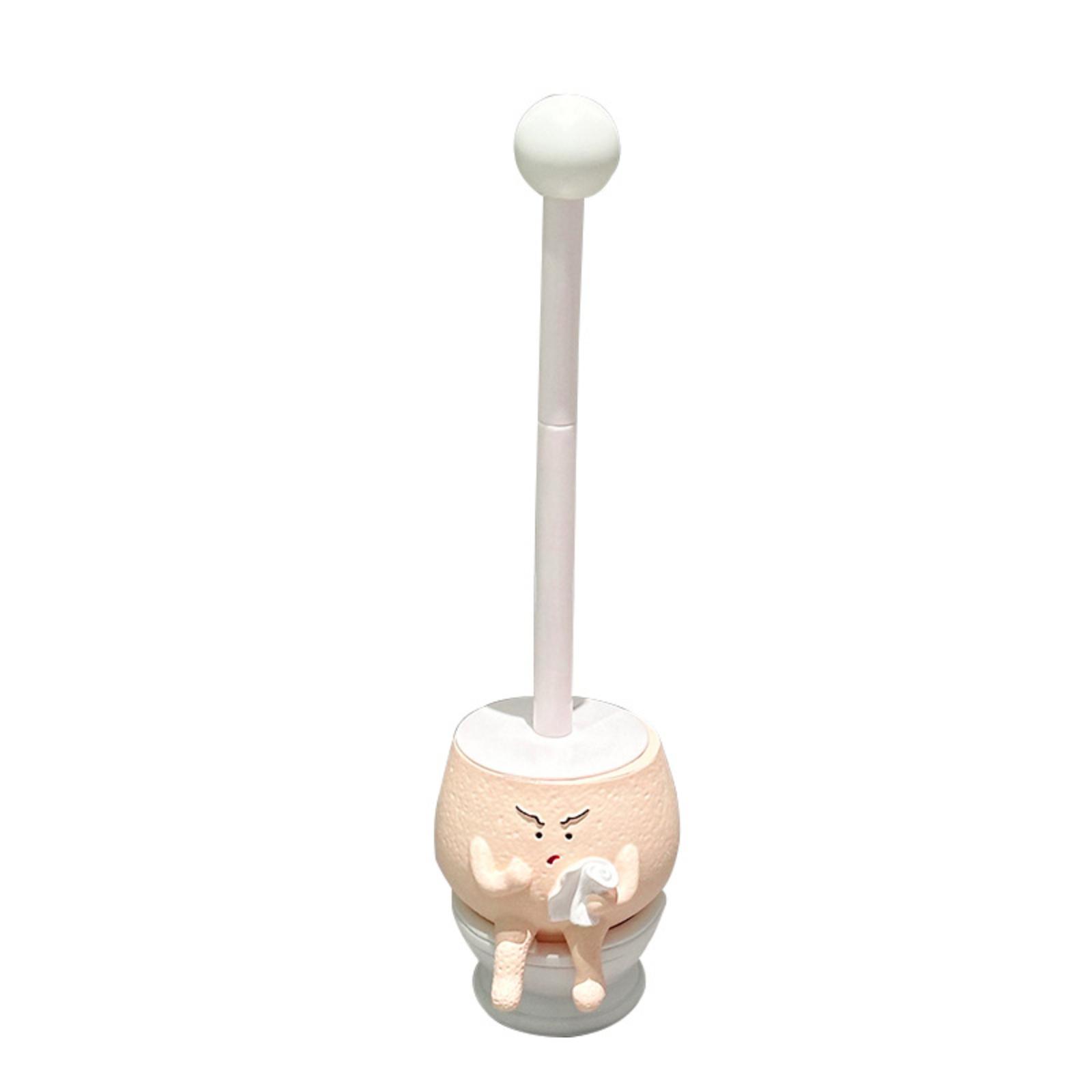 

Creative Bathroom Toilet Brush Set with Holder Durable Handle and Efficient Cleaning Brush for Home and Commercial Use Modern Design one size білий