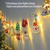 Encantadoras Luces de Cadena LED de Navidad Santa, Muñeco de Nieve Alimentadas por Batería Perfectas para Decoración Navideña de Interior, Fiestas y Ambiente de Dormitorio Adornos