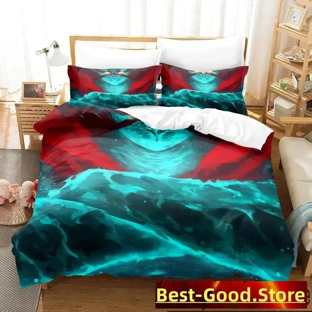 Comforter Anime Tengen Toppa Gurren Lagann Bedding Set Bed Set Comforter King Queen Size Boys Adult