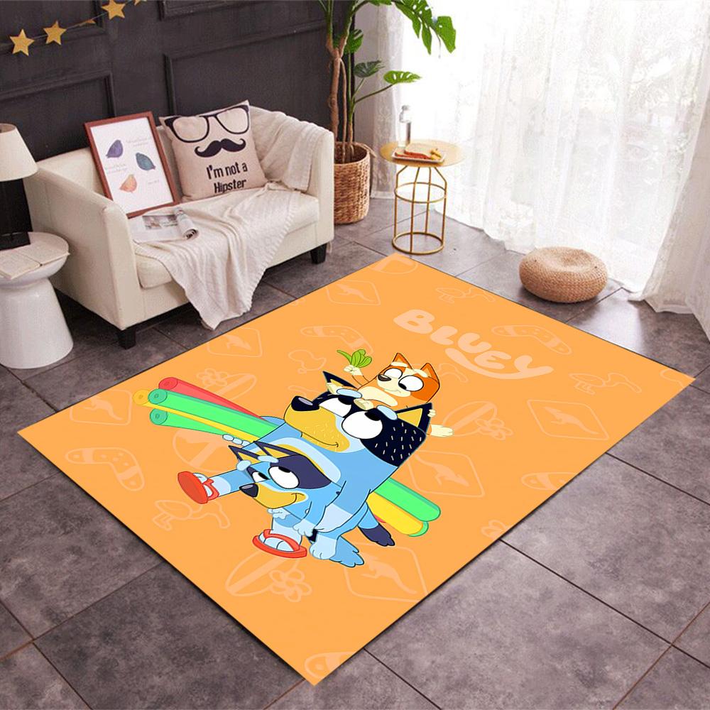 Blu And Eyi Adventure Themed Anti-Slip Rugs - Polyester Home Decor, Suitable for Bedrooms, Living Rooms, Doorways, Studios, and Decorations