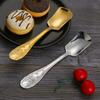 New Stainless Steel Gold Silver Spoon Tableware Dinner Soup Spoons Flat Head Fork Shovel Spoons Metal Cutlery Kitchen Utensil