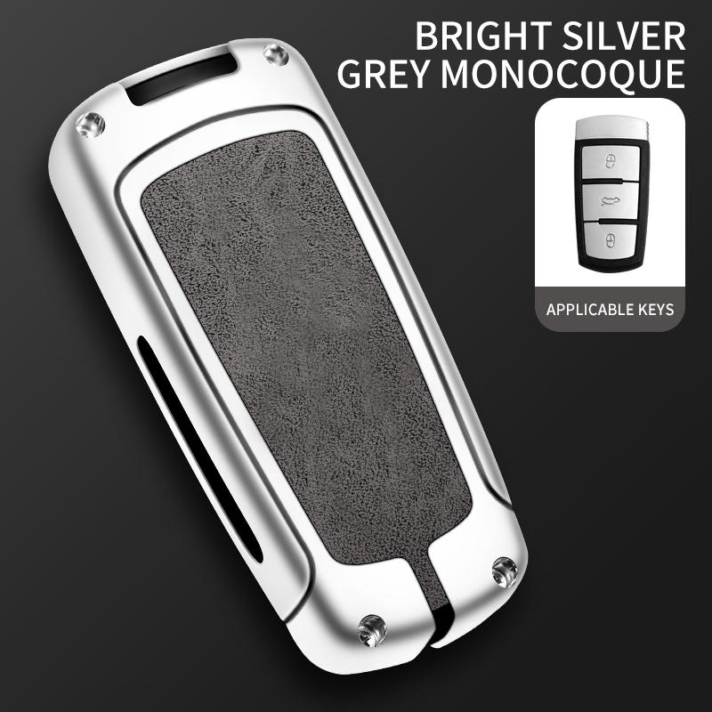Leather Car Metal Key Case Cover For Vw Volkswagen Cc Passat Cc B6 B7 Protection Key Shell Skin Bag Only Case Accessories