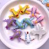 10PCS Mixed Resin Colorful Cartoon Aircrafts Flat back Stone Figurines Scrapbooks DIY Christmas Decor Crafts Jewelry Accessories