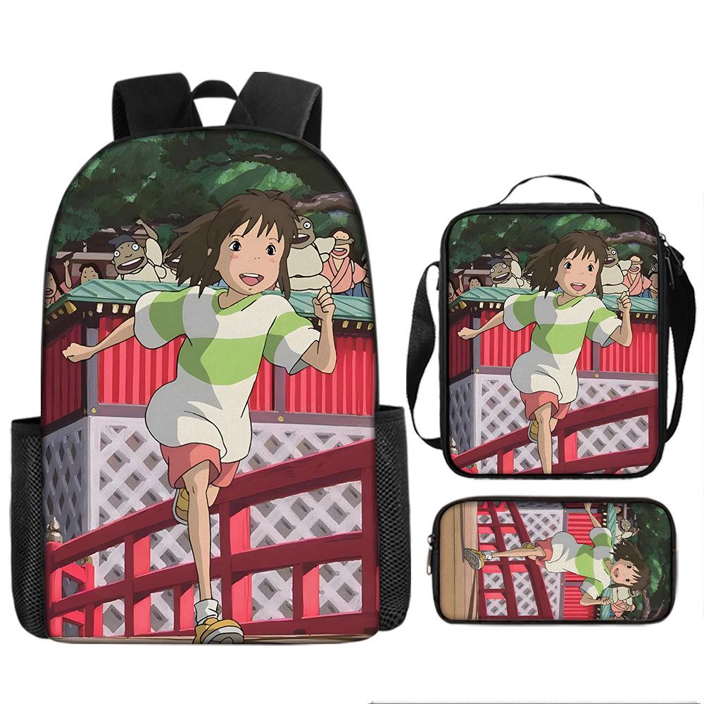 Elementary and Secondary School Students Spirited Away School Bag Hayao Miyazaki Children's Fashion Backpack Waterproof Large Capacity Backpack