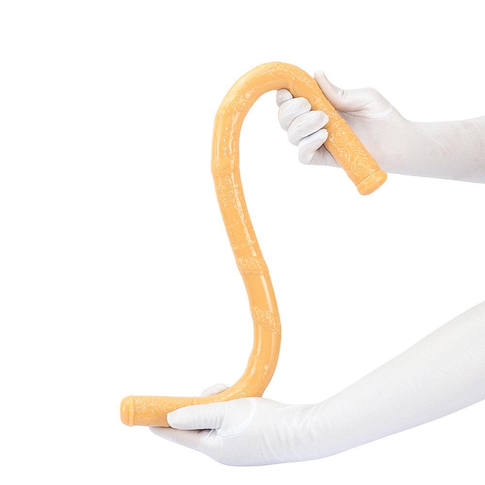 Dop anal Dragon cu două capete - Vibrator lung și moale pentru adulți