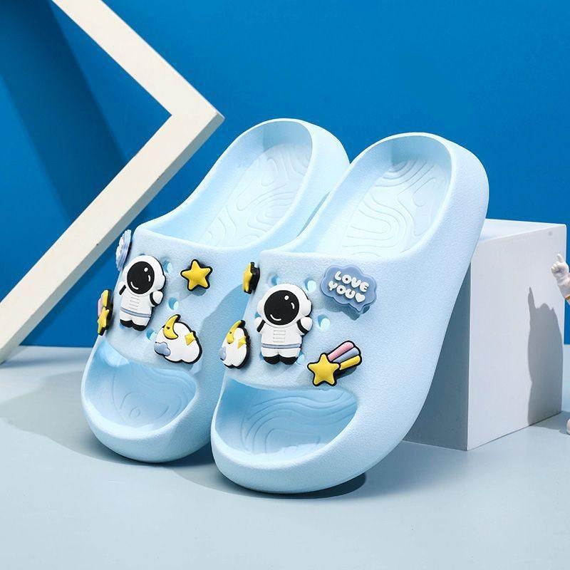 Colorful Astronaut Mini Childrens Slippers Fun Eva Slide Sandals For Indoor And Outdoor Use