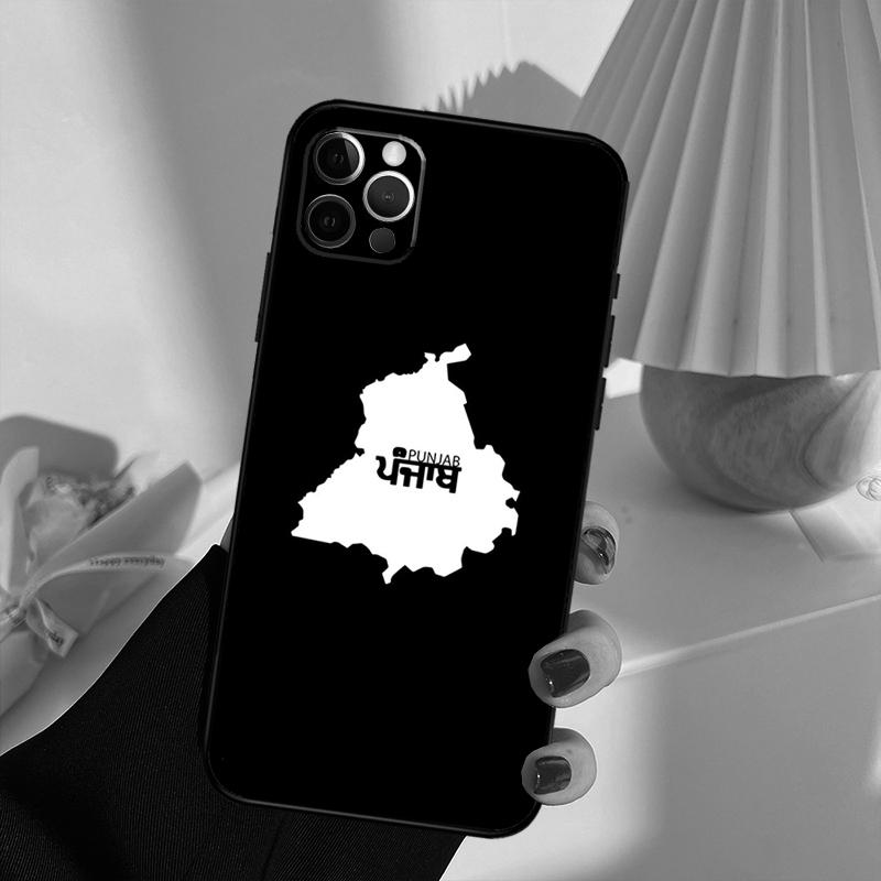 Punjab Map Phone Case For iPhone 14 16 15 11 12 13 17 Pro Max 13 mini 15 16 Plus 16e 17 Air Cover Funda