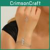Womens Jewelry Water Drilling Zirconic Ring Hand Chain For Party And Gift