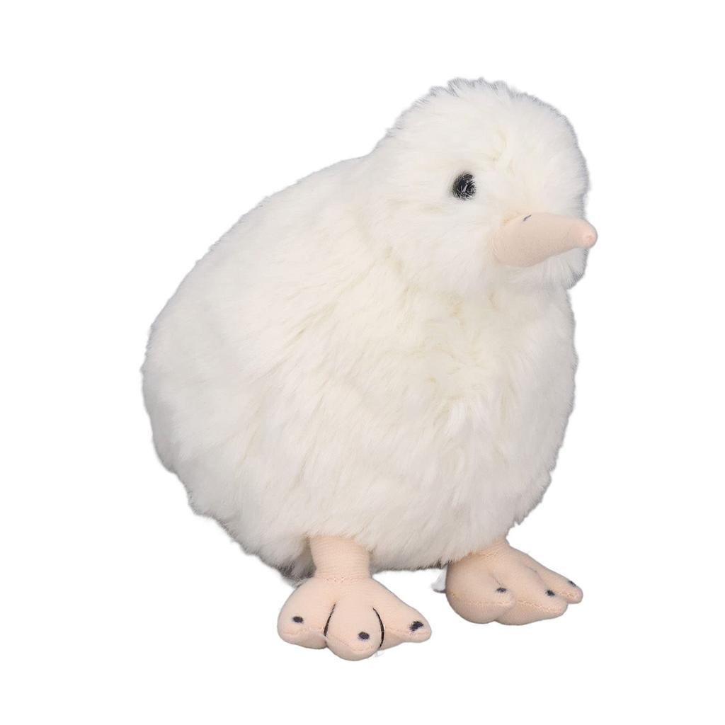 7.9-inch Kiwi Bird Plush Toy, Soft and Cute Lifelike Portable Standing Stuffed Animal Toy for Kids and Toddlers (White)