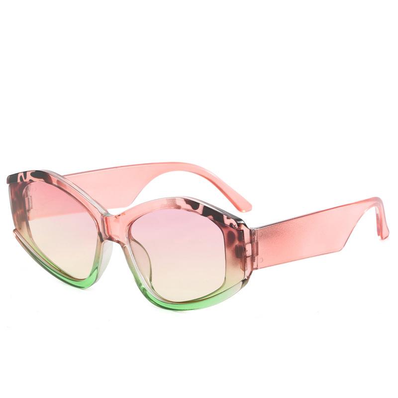 New Fashion Sunglasses Women Shaped Large Frame Decorative Sun Glasses Men Colorful Trendy Full Frame Sungnies Uv400