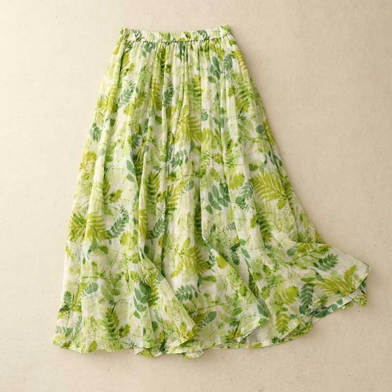 A-line Mid-length Bustier Skirt with Large Hemline