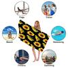 Ins Wind Microfiber Sunflower Beach Towel Quick Drying Bath Towel Double-Sided Velvet Beach Bath