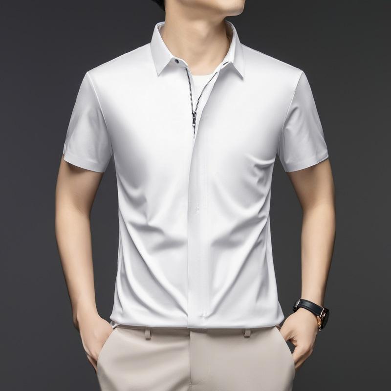 Shirt Men s Short Sleeve Summer Business Fashion Trendy Top M