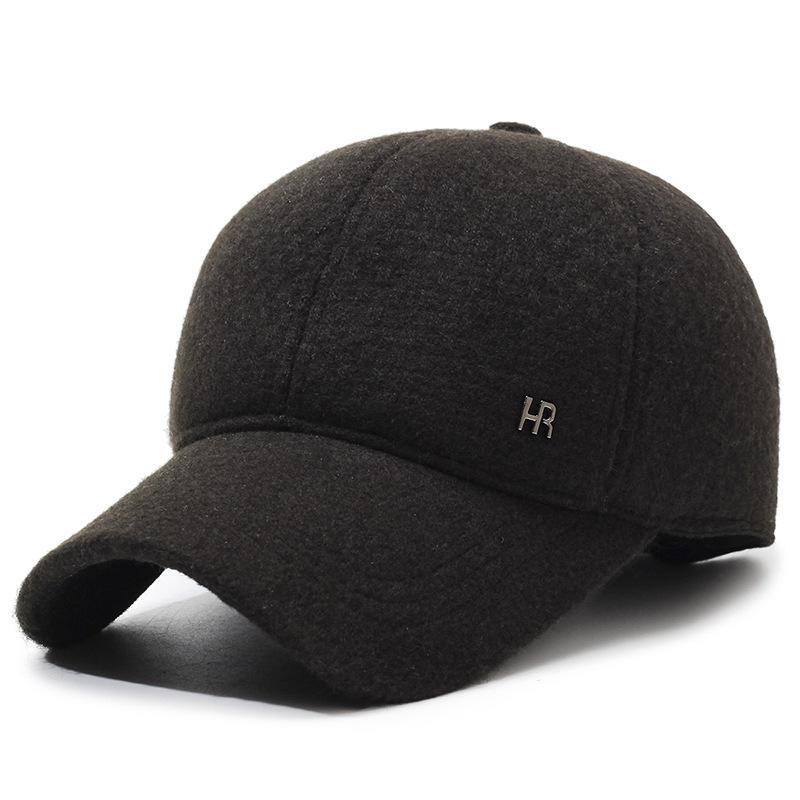 

Мужская теплая хлопковая кепка для людей среднего и пожилого возраста, флисовая утолщенная бейсболка, ветрозащитная и морозостойкая кепка, сезонная кепка Adjustable чёрный