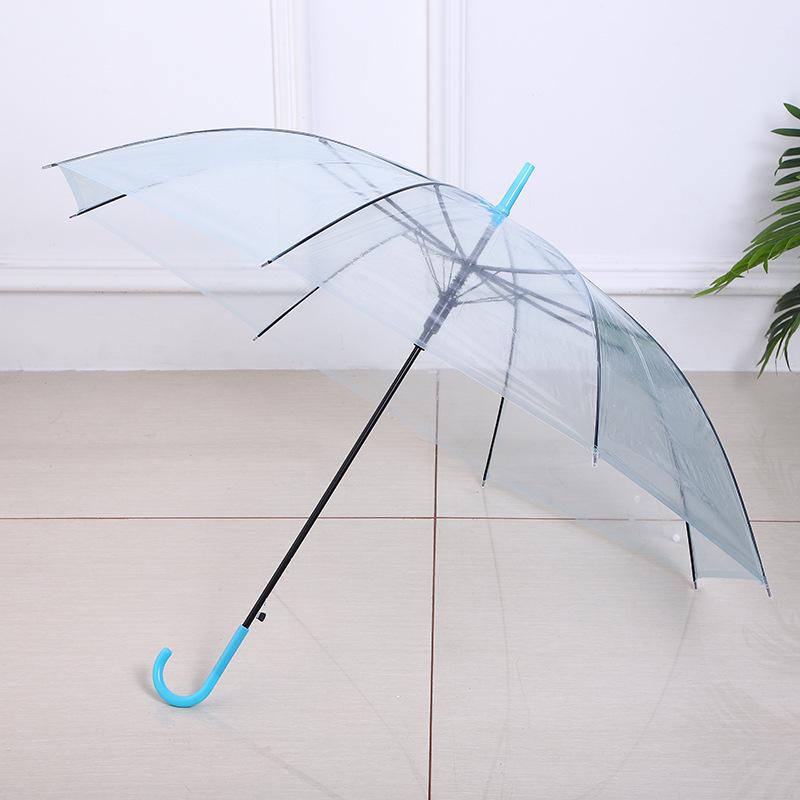 Automatic Transparent Long Handle Umbrella - Perfect for Weddings and Celebrations, with Custom Advertising Options.