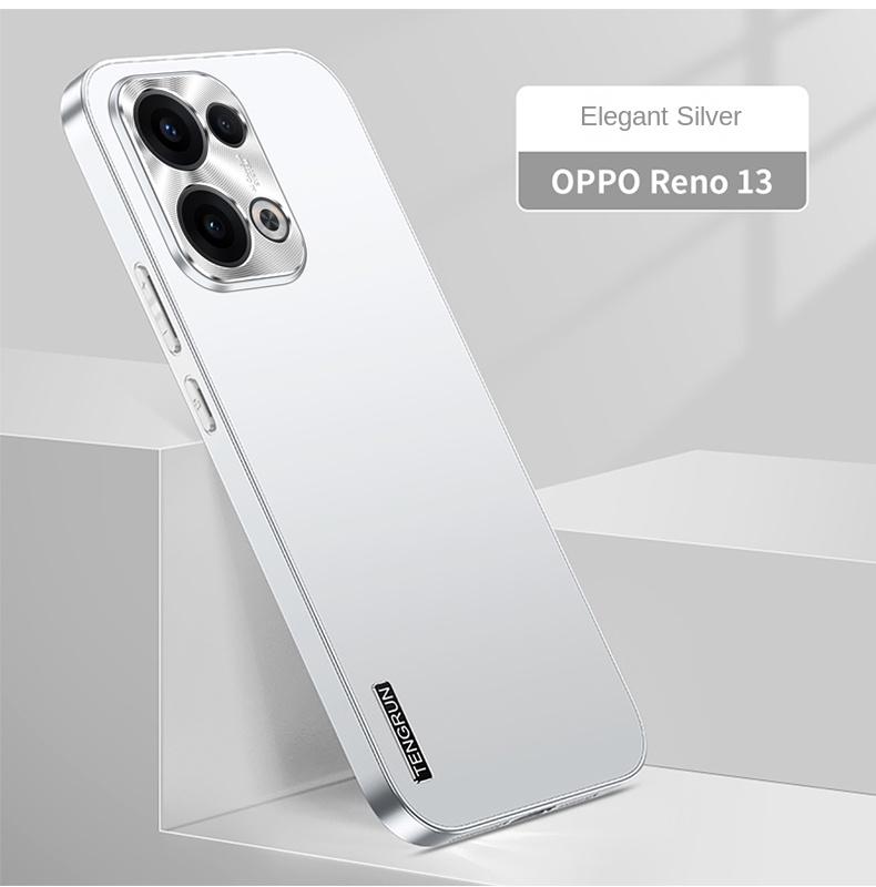 

Для OPPO Reno 13 13 Pro Чехол для телефона с матовой металлической краской Streamer , противоударный, защита от отпечатков пальцев, с вырезами For OPPO Reno 13