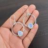 Milky Opal Gemstone 925 Sterling Silver Jewelry Handmade Earrings 1.37" For Gift EE-67-14
