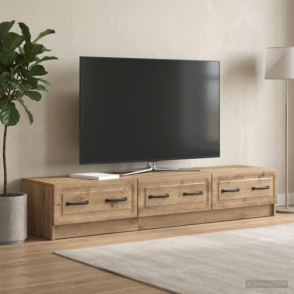 TV Cabinet Artisan Oak Finish 147 x 34.5 x 27 cm Engineered Wood