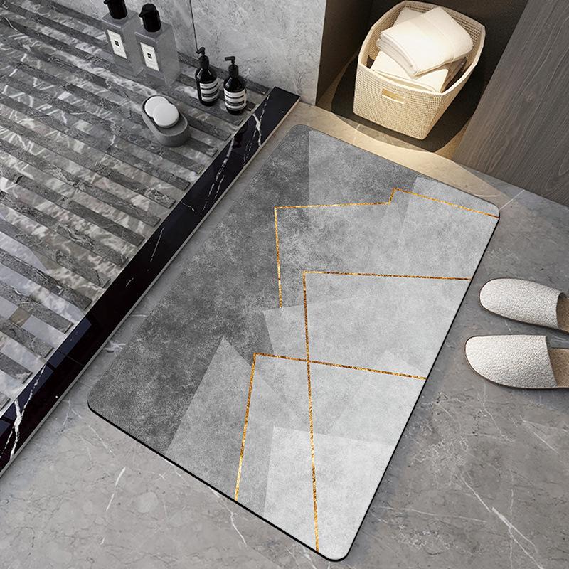 Diatomaceous Earth Bathroom Floor Mat - Light Luxury, Dirt-Resistant, Easy Clean, Wear-Resistant
