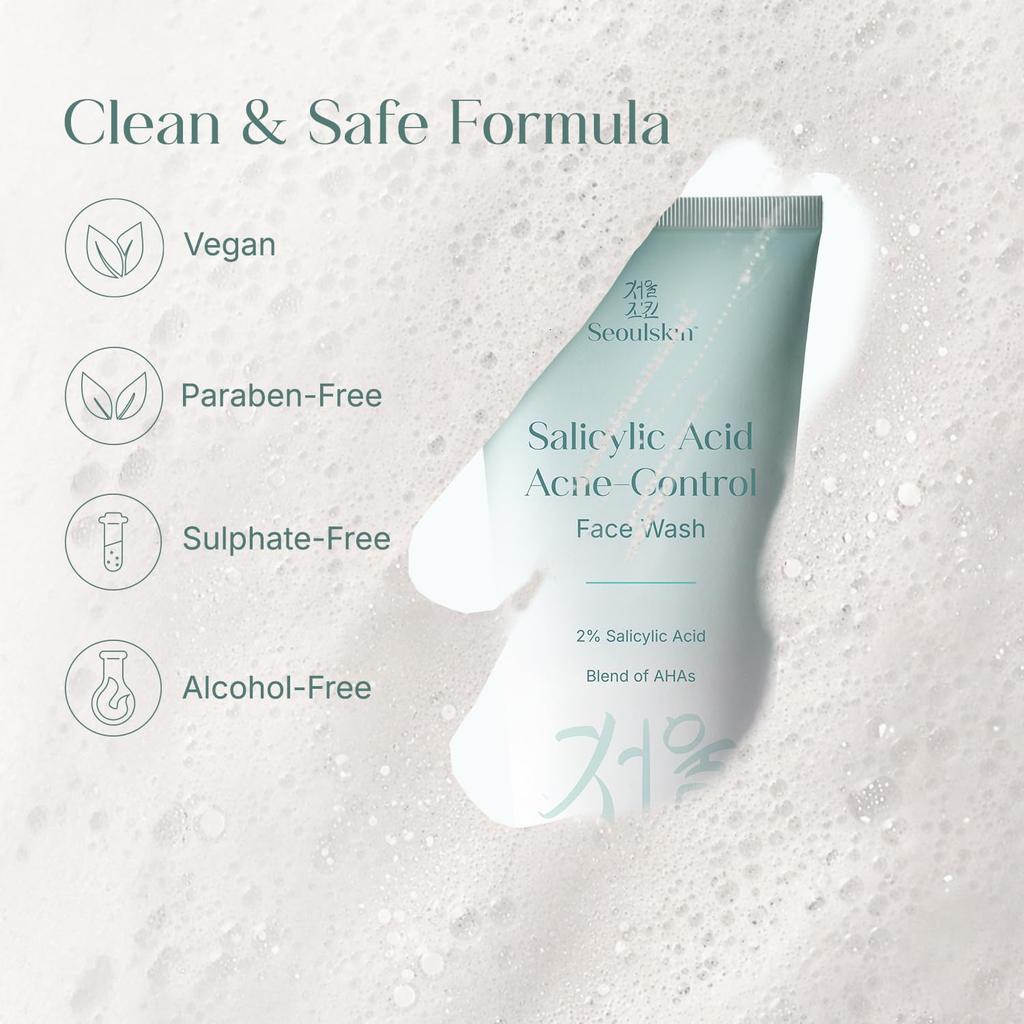 Seoulskin Salicylic Acid Acne Control Face Wash for Oily & Acne Prone Skin 100 Ml