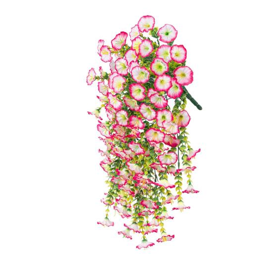 UV Resistant Faux Petunias Hanging Arrangement for Outdoor Decorations